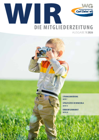 „WIR“ [Ausgabe 1/2026], die Mitgliederzeitung der WG Carl Zeiss eG Jena
